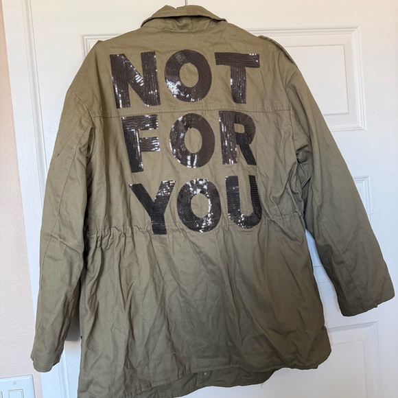 Other - Olive Green Sequin Embellished Jacket